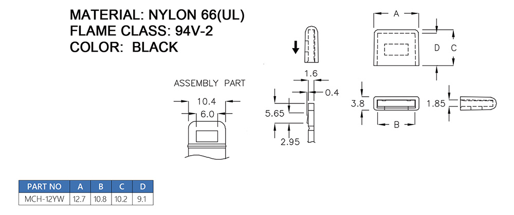 Plastic Handle MCH-12YW